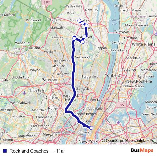 Rockland Coaches bus Line Map
