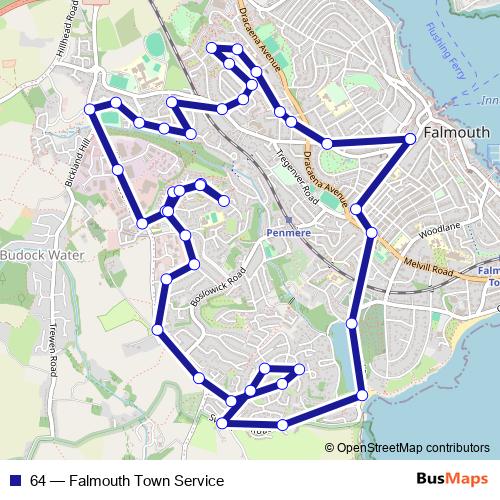 64 bus Line Map