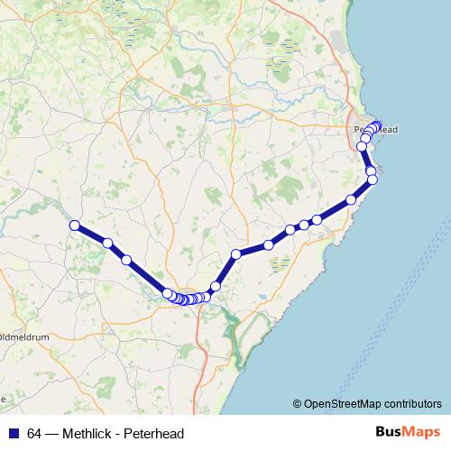64 bus Line Map