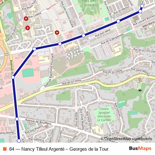 64 bus Line Map