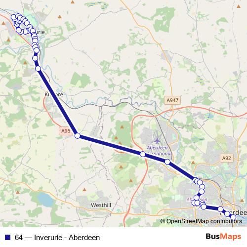 64 bus Line Map