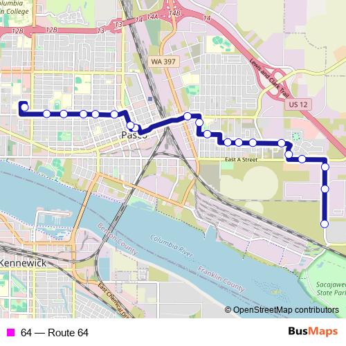 64 bus Line Map