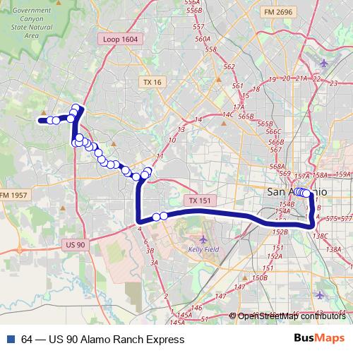64 bus Line Map