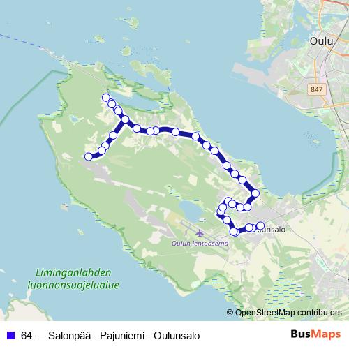 64 bus Line Map