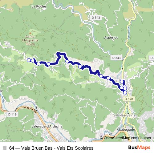 64 bus Line Map