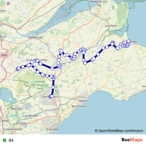 64 bus Line Map