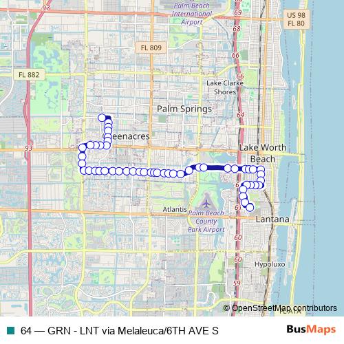 64 bus Line Map