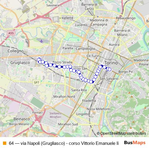 64 bus Line Map