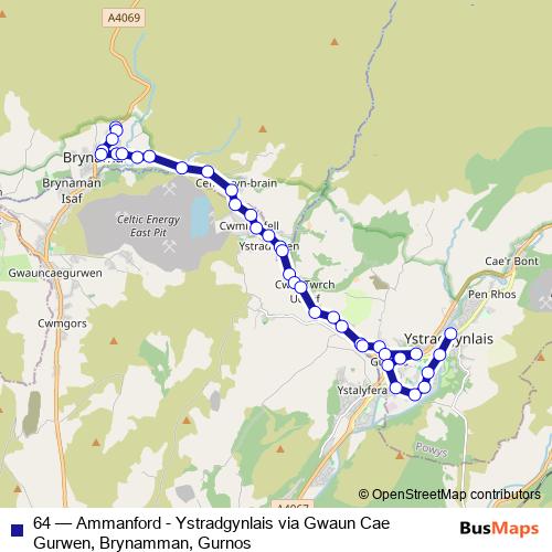 64 bus Line Map