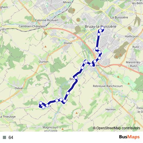 64 bus Line Map