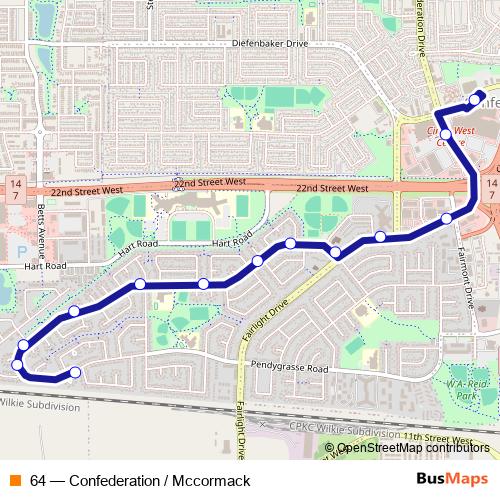 64 bus Line Map