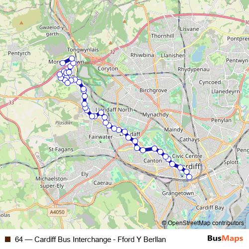 64 bus Line Map