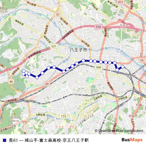 長81 bus Line Map