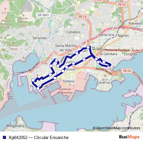 Xg642052 bus Line Map