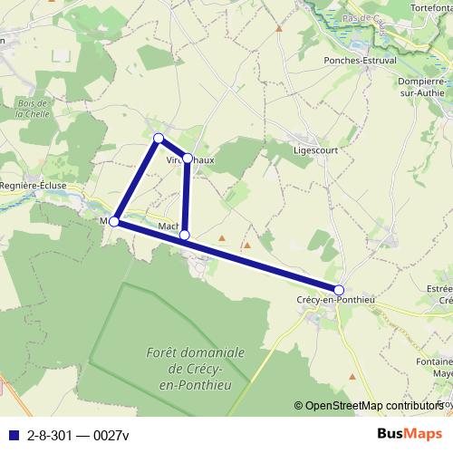 2-8-301 bus Line Map