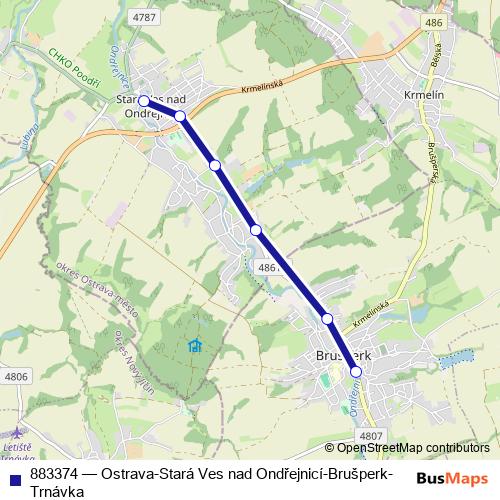 883374 bus Line Map