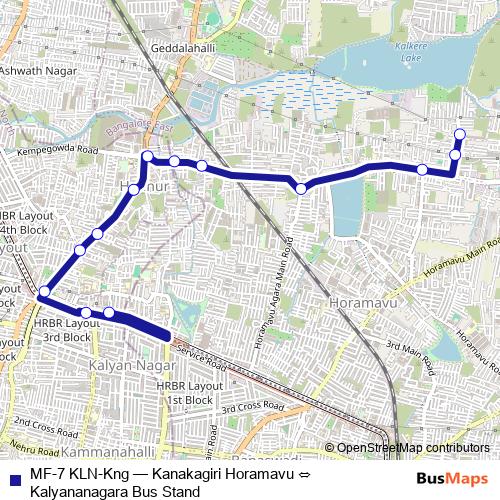 MF-7 KLN-Kng bus Line Map