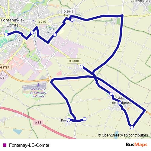 Fontenay-LE-Comte bus Line Map