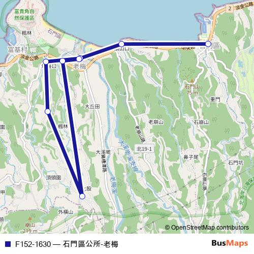 F152-1630 bus Line Map