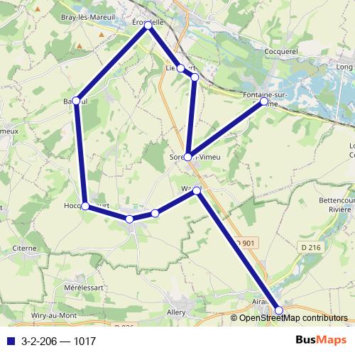 3-2-206 bus Line Map
