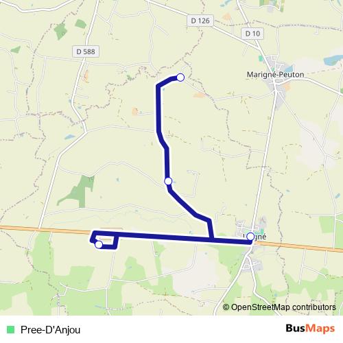 Pree-D'Anjou bus Line Map