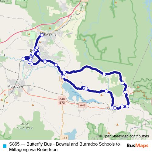 S865 bus Line Map