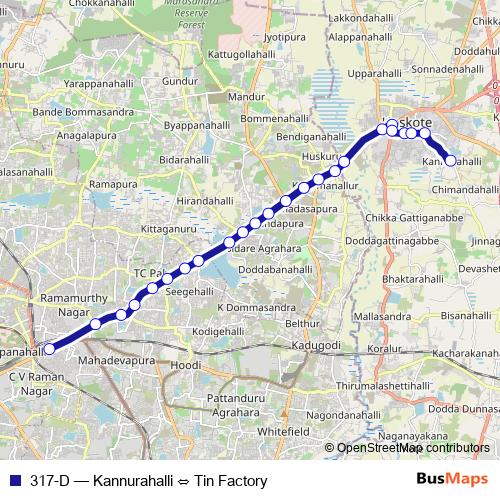 317-D bus Line Map