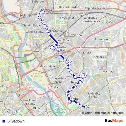 319adown bus Line Map