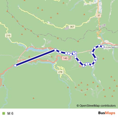 Ｍ６ bus Line Map