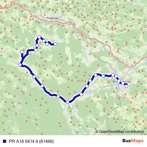 PR A18 0414 8 (61488) bus Line Map