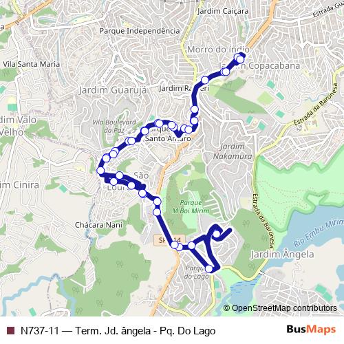 N737-11 bus Line Map