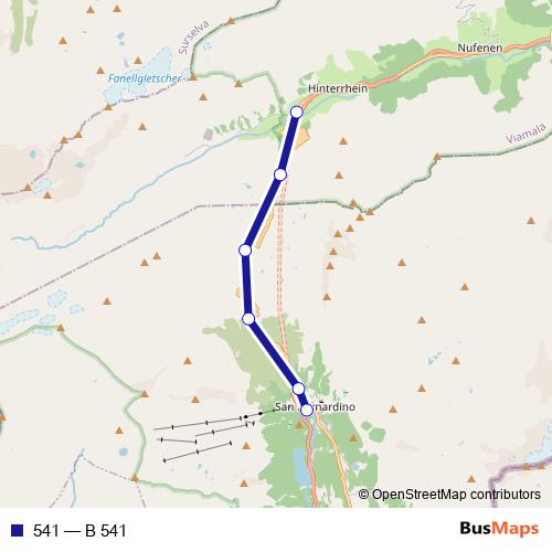 541 bus Line Map