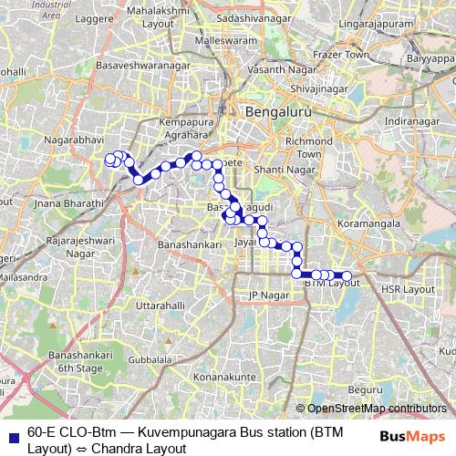 60-E CLO-Btm bus Line Map