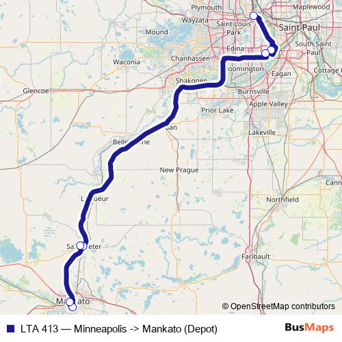 LTA 413 bus Line Map