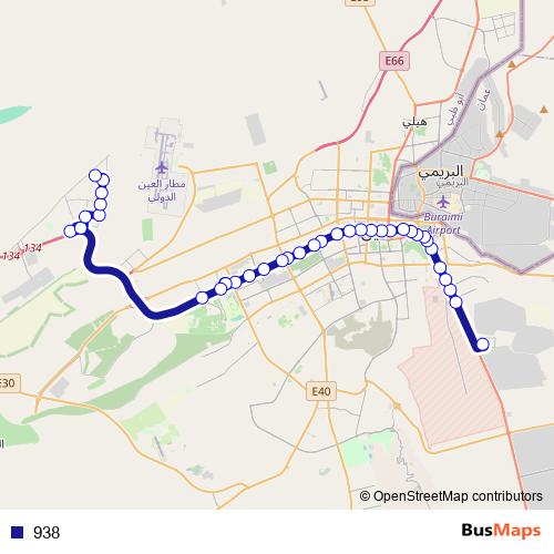 938 bus Line Map
