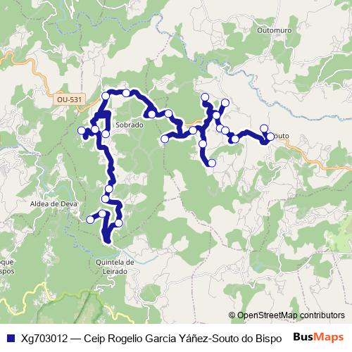 Xg703012 bus Line Map