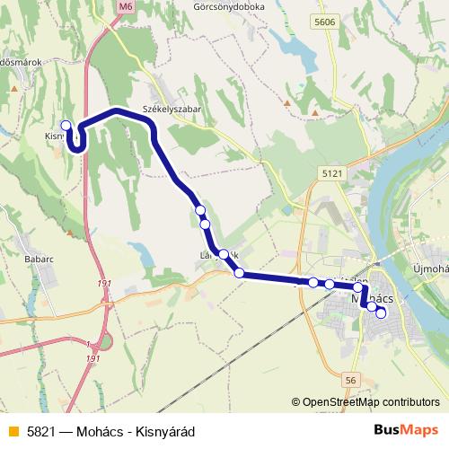 5821 bus Line Map
