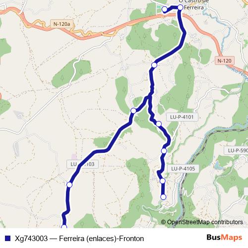 Xg743003 bus Line Map