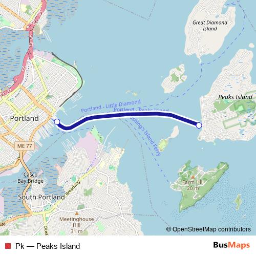 Pk ferry Line Map