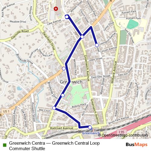 Greenwich Centra bus Line Map