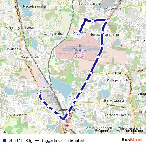 283 PTH-Sgt bus Line Map