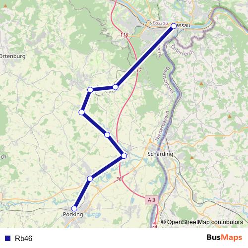 Rb46 bus Line Map