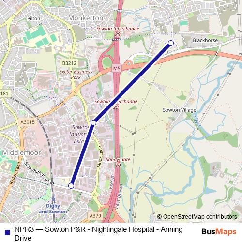 NPR3 bus Line Map