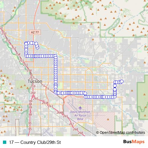 17 bus Line Map