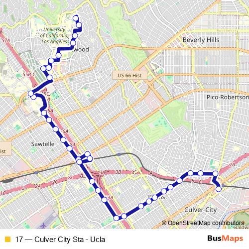 17 bus Line Map