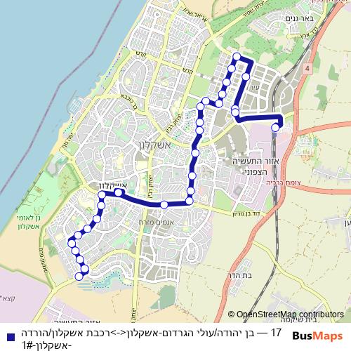17 bus Line Map