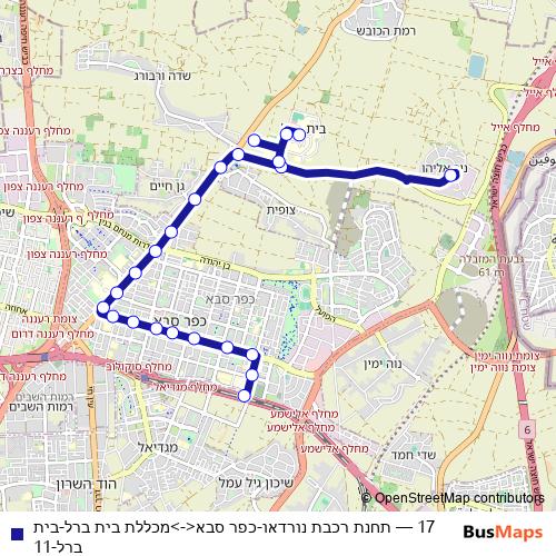17 bus Line Map