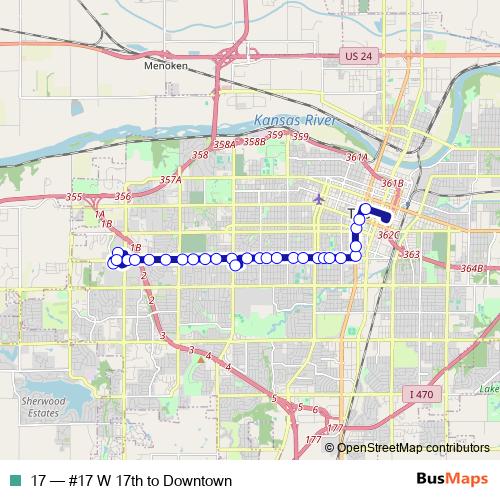 17 bus Line Map