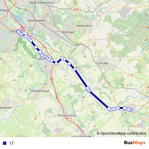 17 bus Line Map