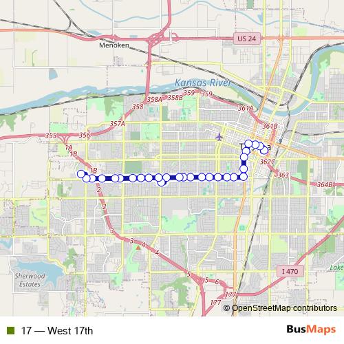 17 bus Line Map